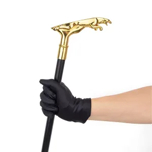 Gouden Luipaard Handvat Wandelstok Decoratieve Wandelstok
