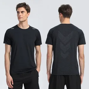 mannen t-shirt, sport t-shirt, sport t-shirt, hardloop t-shirt, workout t-shirt, sneldrogend t-shirt, ademend t-shirt