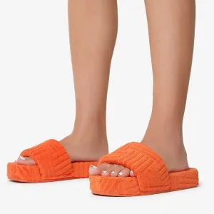 Open Teens Pluche Slippers Dikke Zolen Slippers