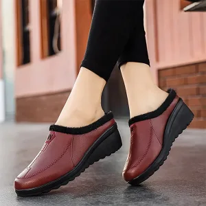 Dames Wedge Half Loafers Instap Casual Schoenen