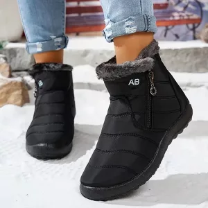 Zachte pluche winter enkellaarzen sneeuwschoenen voor dames