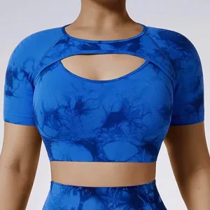 Vrouwen Korte Mouw Crop Top voor Sport