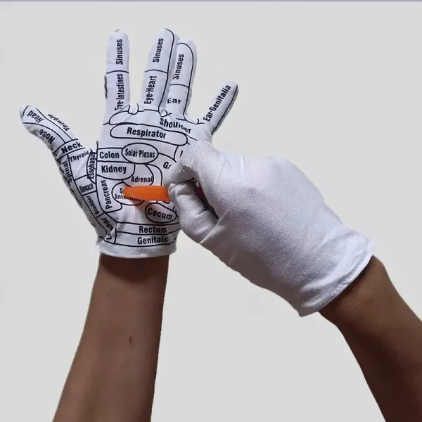 massage gloves, reflexology gloves, hand acupressure, acupressure gloves