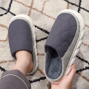 Winter Pluche Dikke Zool Huispantoffels Warme Dempend Gesloten-teen Huisschoenen