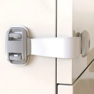 drawer safety latch, adhesive safety latch, cupboard safety lock