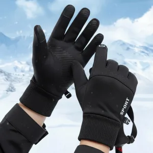 Winterwarme geïsoleerde waterdichte fleece-gevoerde touchscreenhandschoenen voor buitensporten