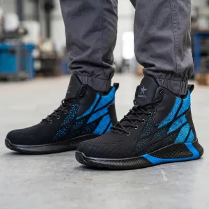 Veiligheidssneakers met stalen neus, hoge schacht, antislip, schokabsorberend, reflecterende werkschoenen