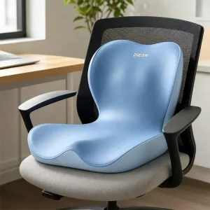 Ergonomisch drukverlagend zitkussen van traagschuim voor het stuitje met lendensteun